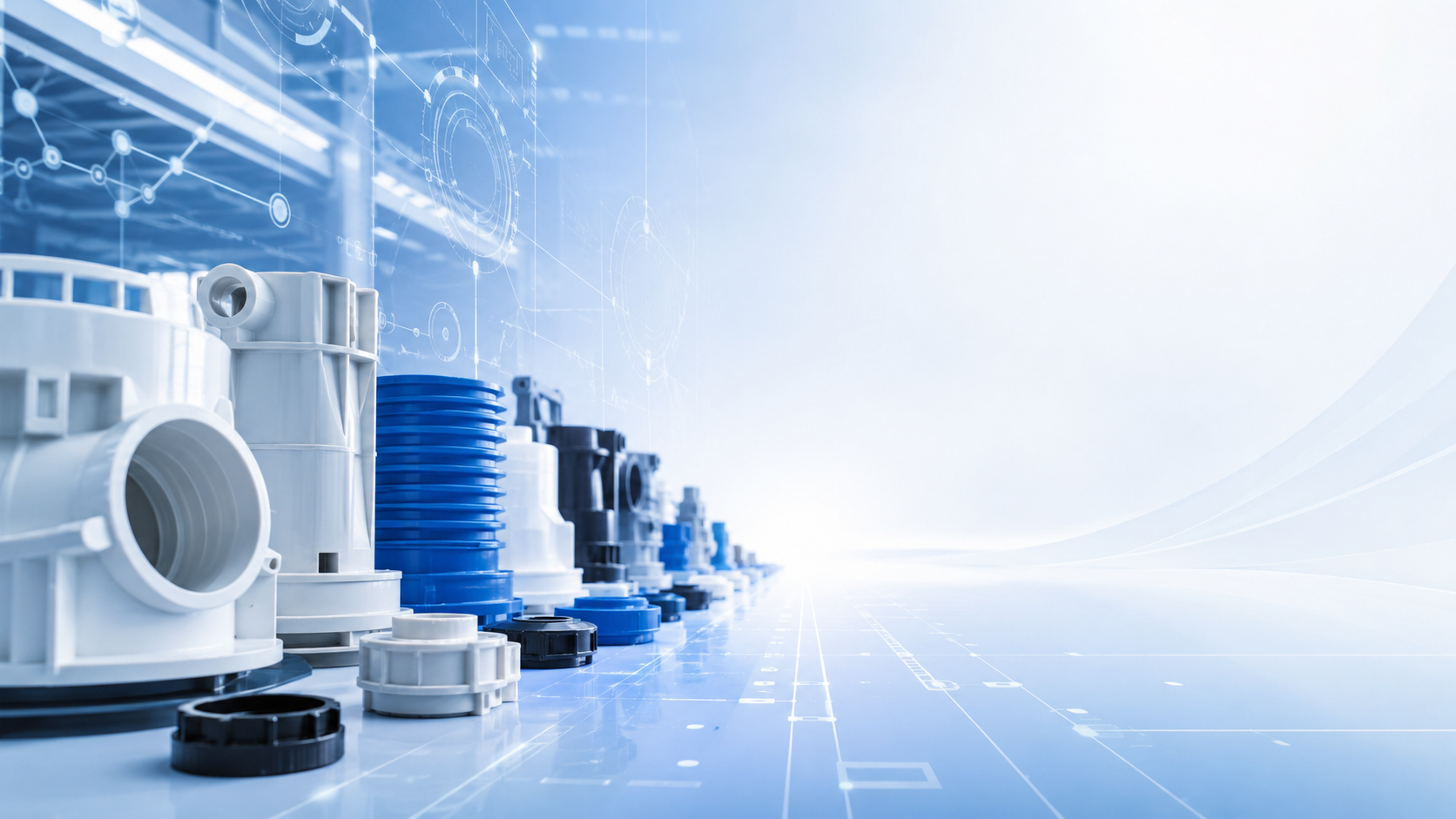Engineered plastic housings and components in a modern technical setting